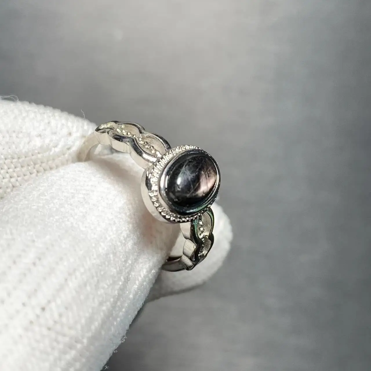 MM Natural Hypersthene Golden luck stone Ring Adjustable Female Ring Jewelry for Women Gift Wholesale High Quality Vintage Fine