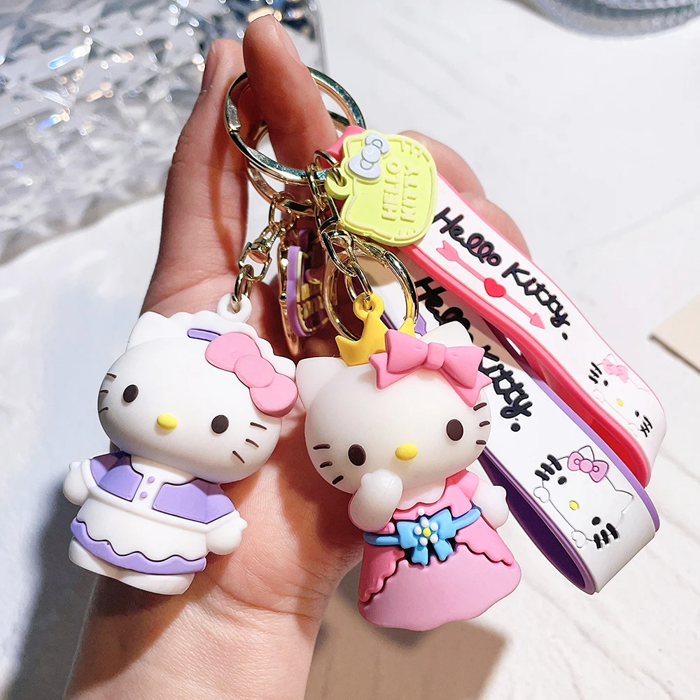 Kawaii Anime Sanrio Hello Kitty portachiavi portachiavi portachiavi  portachiavi per auto borsa per cellulare gioielli appesi giocattoli per  bambini regali - AliExpress