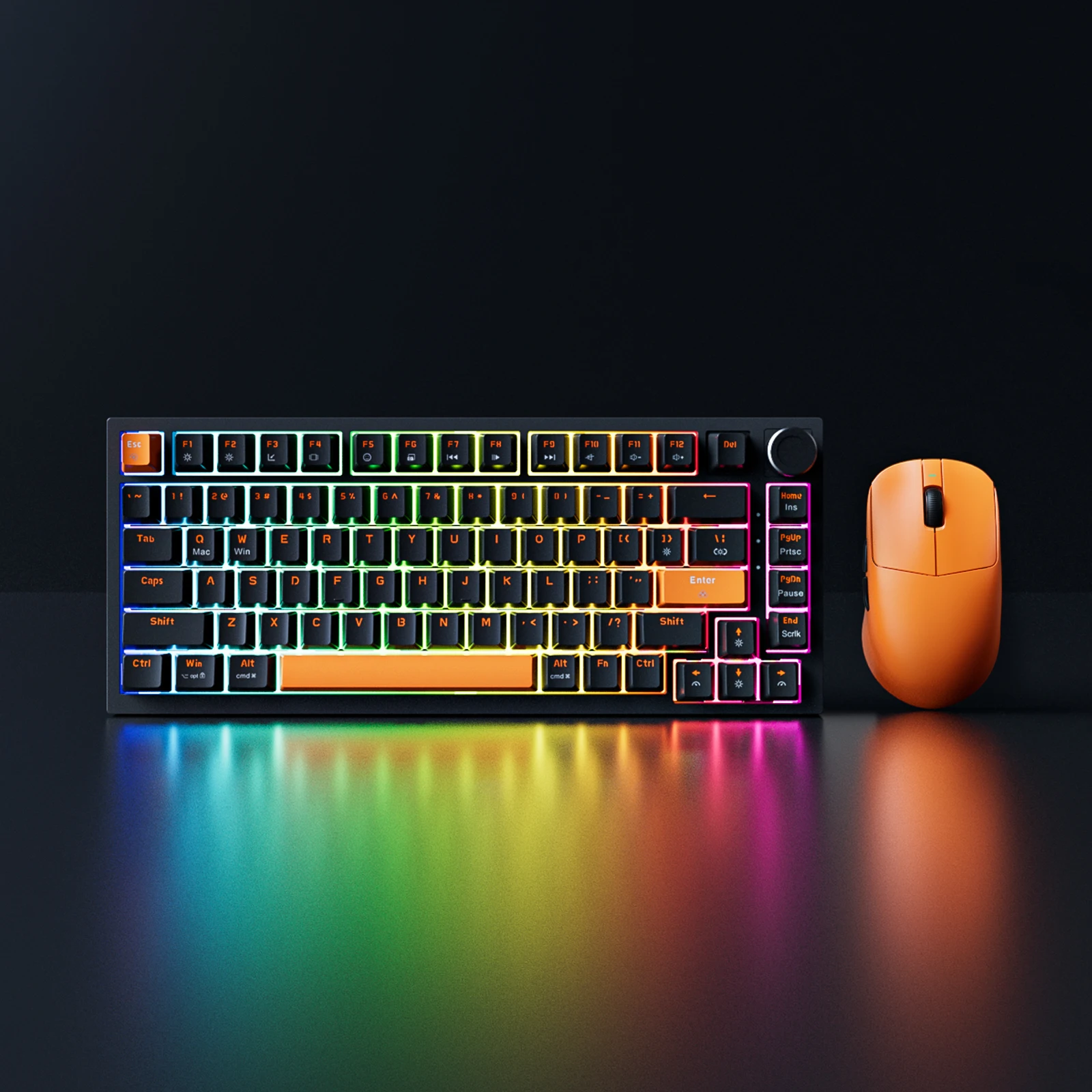 KYSONA KM82 HE 유선 게이밍 키보드 마그네틱 스위치 75% 82키 8000Hz 폴링 레이트 PBT 초정밀 0.005mm RGB 게이머용