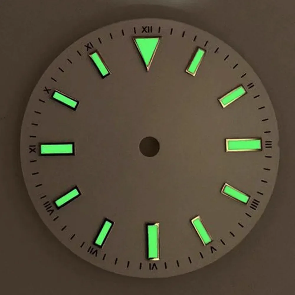 Modified Watch Accessories Sunray Dial Stripe Nails Green Luminous Font NH35/8215/2836 Movement