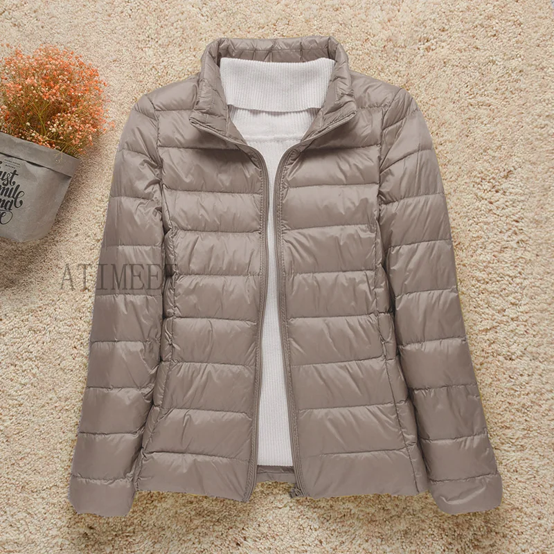2023 New Women Thin Down Jacket White Duck Down Ultralight Jackets Autumn And Winter Warm Coats Portable Outwear