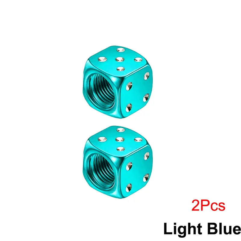 DSYCAR 2/8Pcs Aluminum Tire Valve Caps Dice Wheel Stem Tyre Tire Wheel Stem Air Valve Dust Cover for Car Truck Motocycle Bike - Image 7