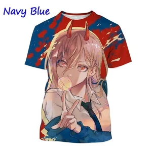 Chainsaw Man 3D Print T-Shirts Anime Manga Streetwear Men Women Fashion Oversized T Shirt Harajuku Kids Boys Tees Tops Clothing