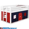Jasper Twin Junior Loft Bed with Playhouse Tent Storage Features Durable Polyester Frame Ideal Kids Bedroom Space Saving 1