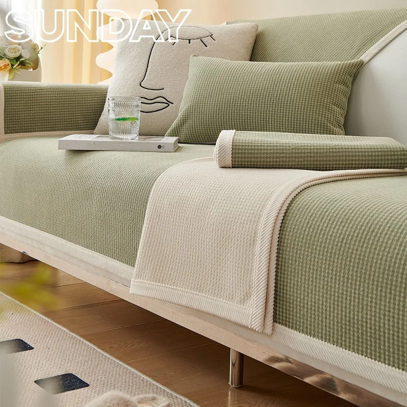

Chenille Anti Cat Scratch Couch Covers Four Seasons Universal Seat Cushion Non Slip Towelfor Living Room Soft L Shape Sofa Cover