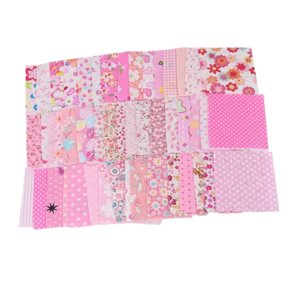 50 Piece Set of 10x10cm Square Cotton Fabric for Patchwork Quilting and DIY Crafts