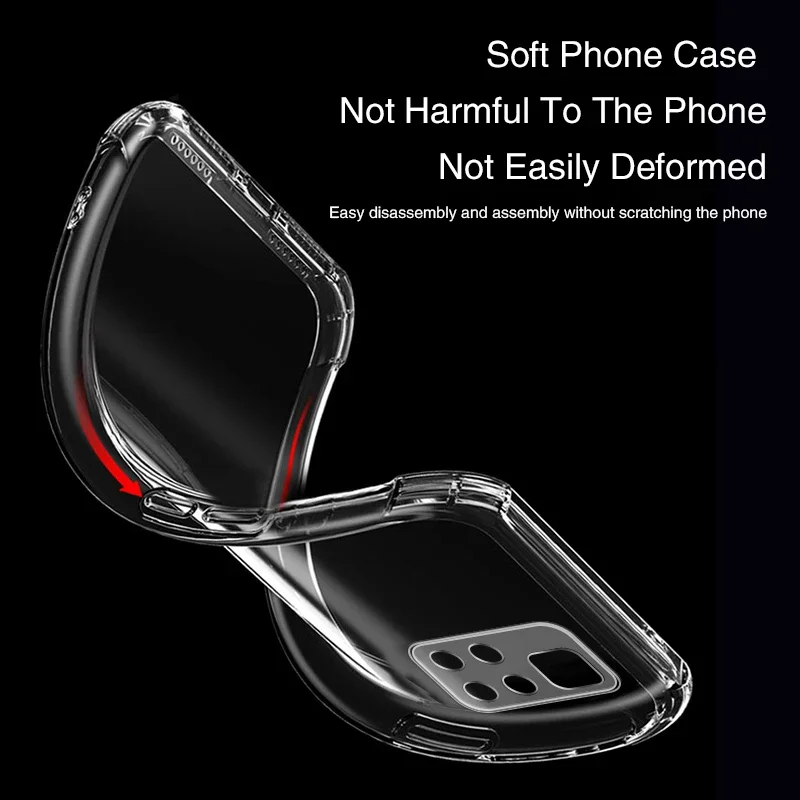 Clear Soft Silicone Shockproof Phone Case with Airbag Cushioning