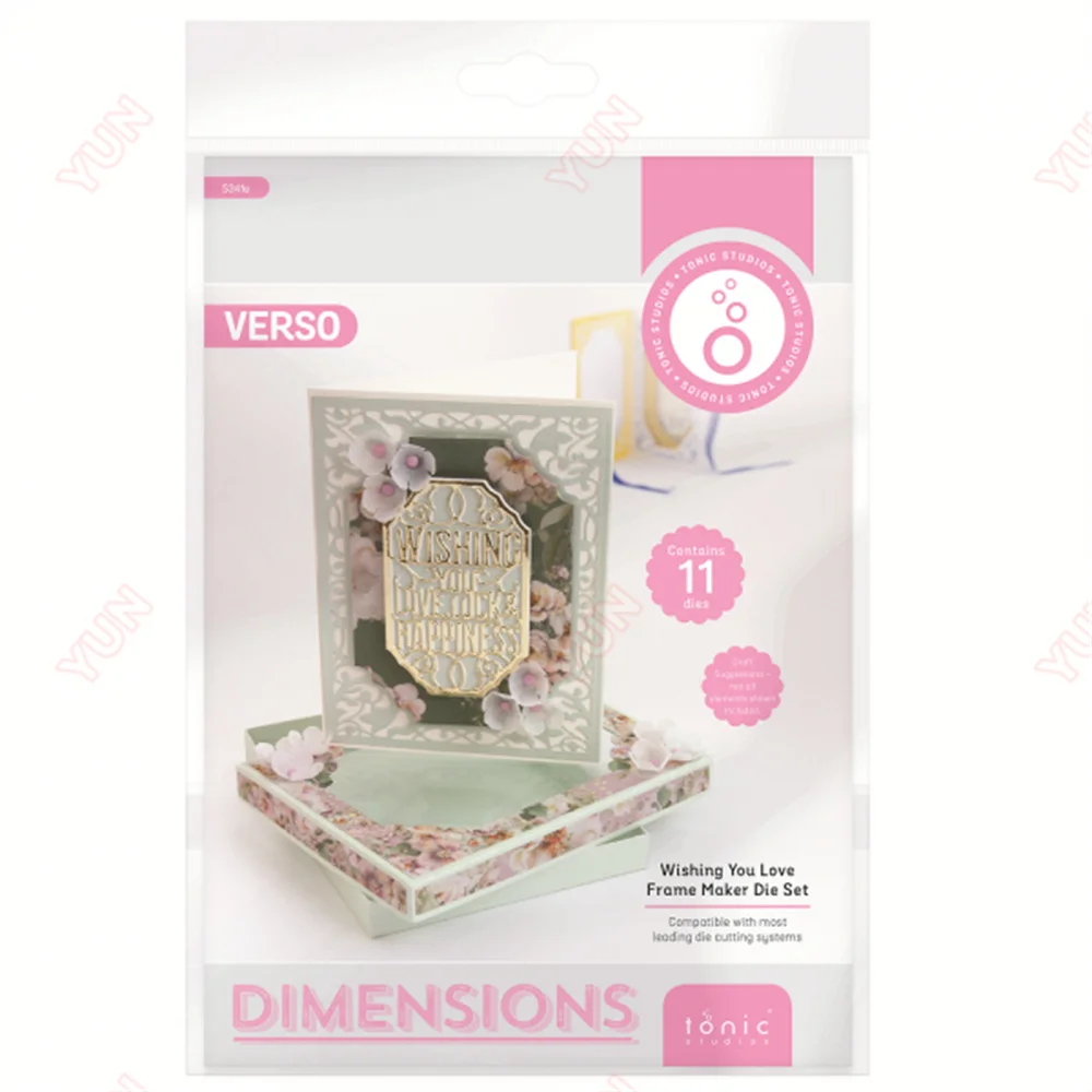 Wishing You Love Frame Maker Die Set Box Metal Cutting Dies Decoration Scrapbook Fai Da Te Paper Card Album Mold Craft Biglietto Di Auguri