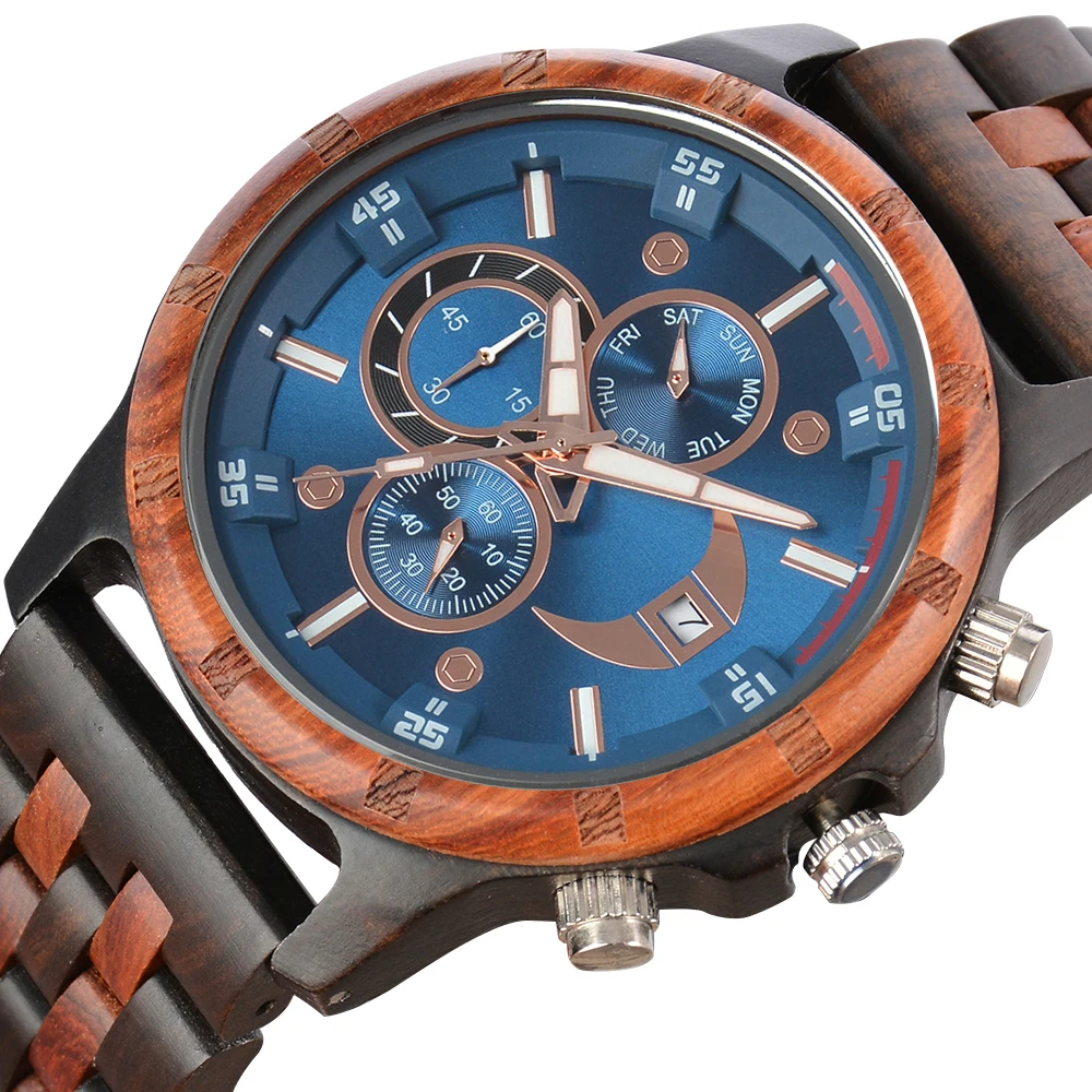 Wooden Watches for Men Fashion Anniversary Wedding Day Gift For Husband Personalized Engraved Custom Wood Watch Dropshipping 4