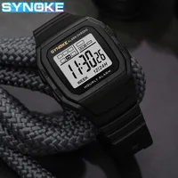 SYNOKE-Montre numérique étanche multifonctionnelle pour garçons, montre électronique pour étudiants, sports de plein air, montre carrée rétro 2