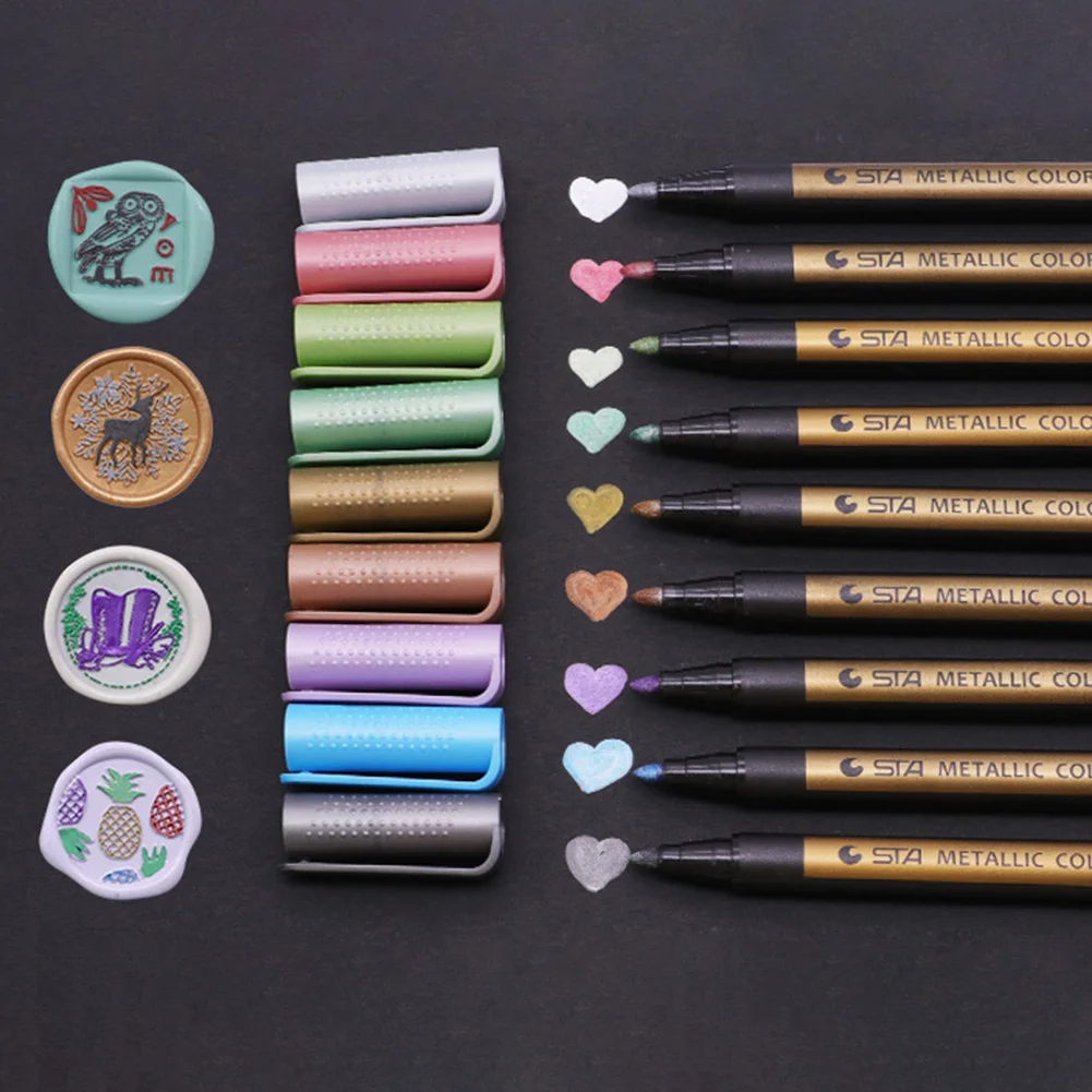 Wax Stamp Mark Pen DIY Envelope Sealing Wax Stamp Marker Pencil Invitation Decor Special Graffiti for Glass Plastic Stone Paper marker pen art pens