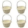 4Pcs Handheld Rattan Basket Set Handwoven Baskets Eye Catching Flower Arrangements Containers for Tabletop Decors 1