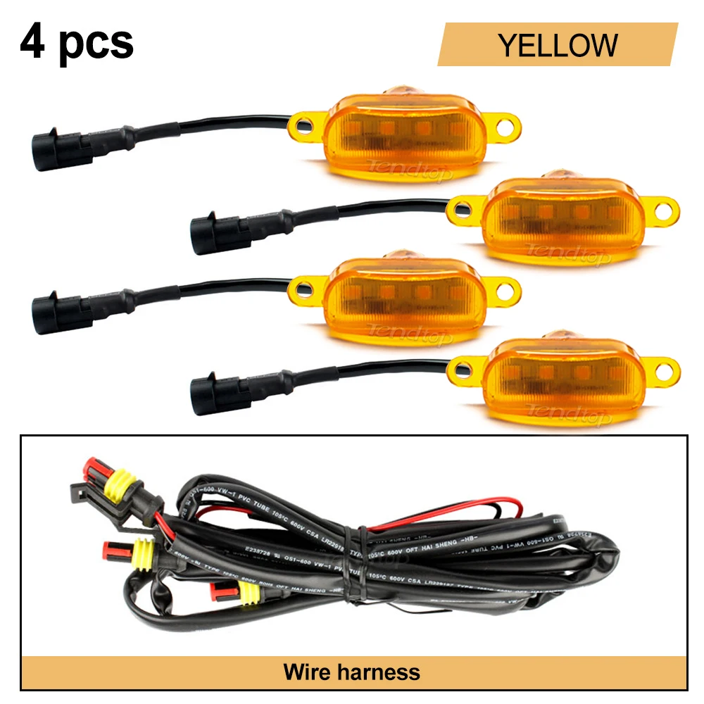 Universal Car Front LED Running Lights for Bumper, Hood, and Grille