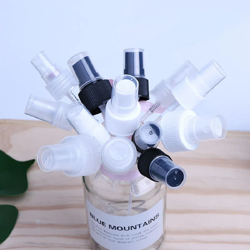 

100Pcs/Lot 18/20/24/28mm 410 Caliber BottlePlastic Cap Water Fog Perfume Atomizer Spray Nozzle Mist Spray Pump Black/White/Clear