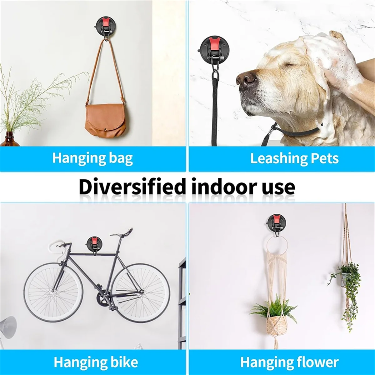 4PCS Heavy-Duty Suction Cup Hooks 2