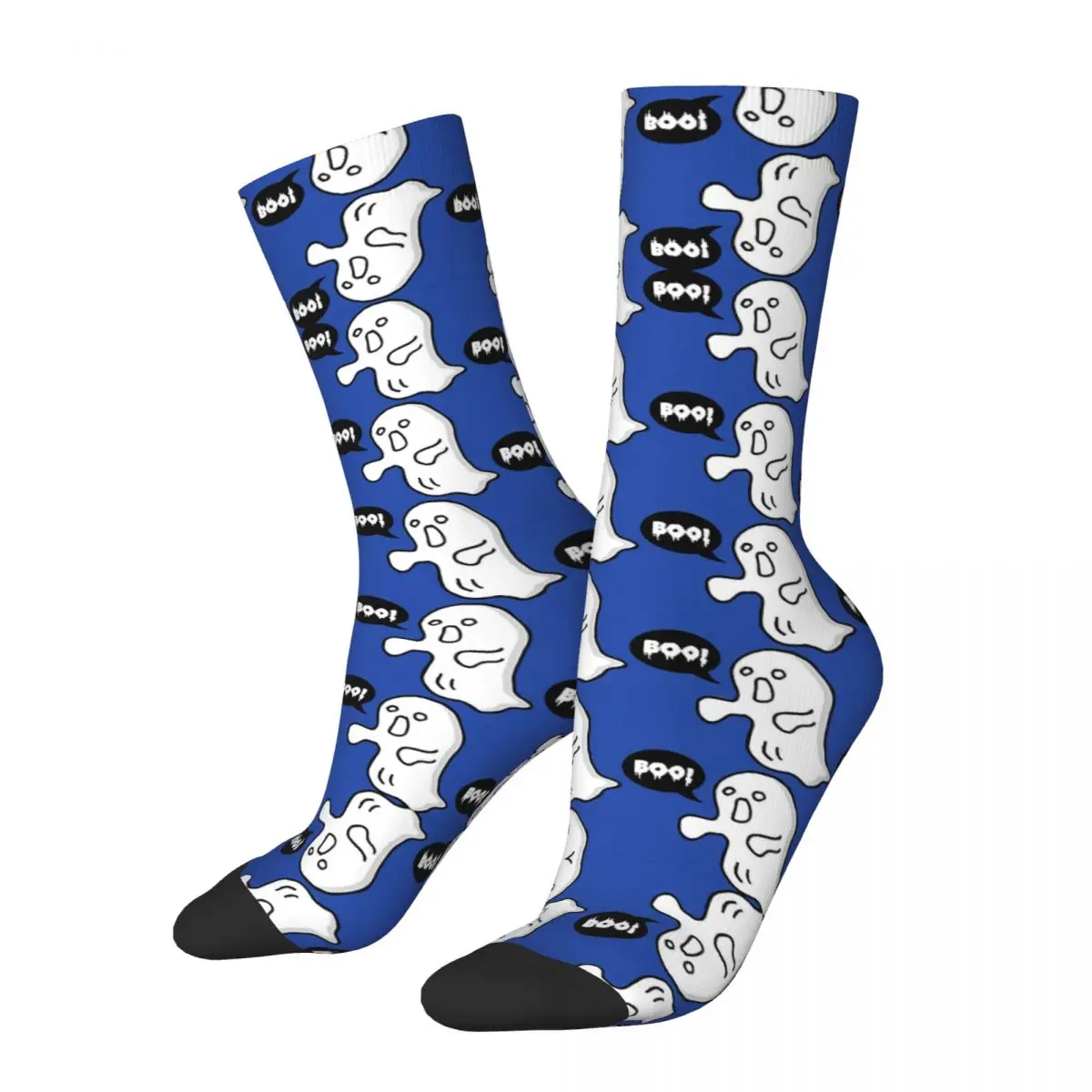 

Blue Spooky Casper Ghost of Disapproval Unisex Winter Socks Running Happy Socks Street Style Crazy Sock