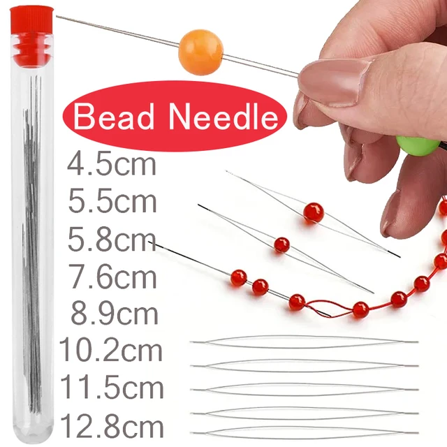 5Pc Beading Needles Seed Beads Needles Big Eye DIY Beaded Needles