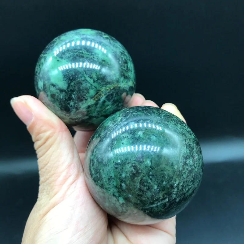 Natural Tibetan Jade Medicine King Stone Handball Fitness Ball Belt Magnetic Handle Gift Jewelry