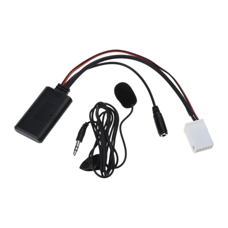 

Wearproof Car Cable 12Pin AUX-in Wire Bluetooth-compatible Adapter for 207