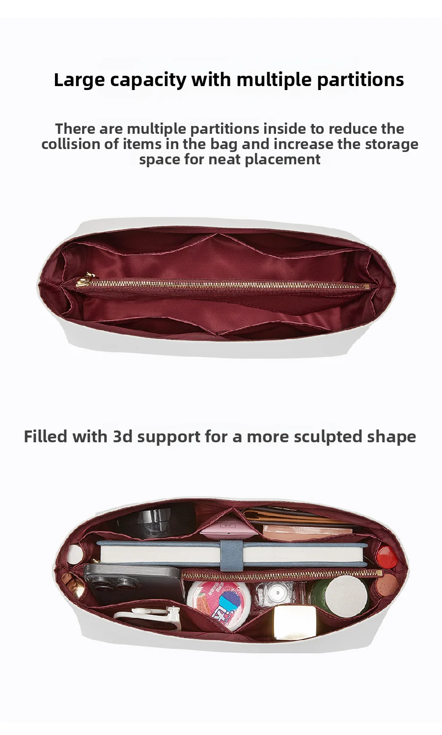 Waterproof Bag Insert For Longchamp Hobo,lightweight Bag Organizer Insert Storage,Bag Support Bag Replacement Accessories