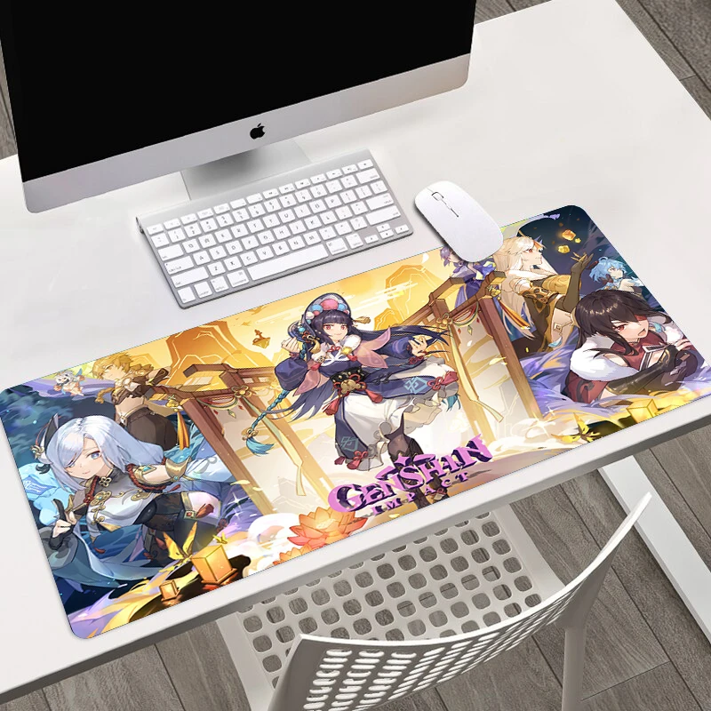 Genshin Impact Art Hd Printing Mouse Pad Hot Large Desk Pads Computer