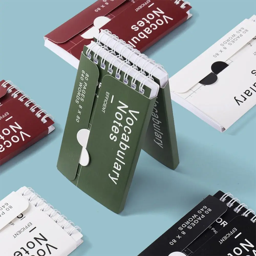 Learning Notebook Portable Mini Pocket Vocabulary Word Book Spiral Notebook School Stationery