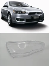 Headlight Transparent Car Headlamp Case Lens Glass Shell Lamp Caps Lampshade Headlight Cover  For Mitsubishi Lancer Ex 2010-2016 