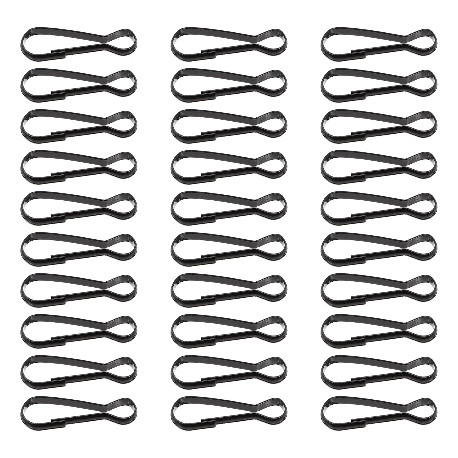 

100 Pcs Carabiner Metal Hook up Key Fob Rings Snap Swivel Clips for Lanyards Black Hooks Spring