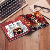 1pc 24 Pages Skull in Makeup Theme Coloring Book Art Craft Creative Expression Ideal Gift for Teens Adults 2