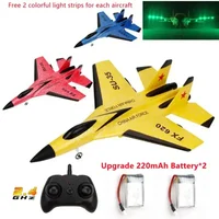 RC Plane SU-35 With LED Lights Remote Control Flying Model Glider Aircraft 2.4G Fighter Hobby Airplane EPP Foam Toys Kids Gift 1