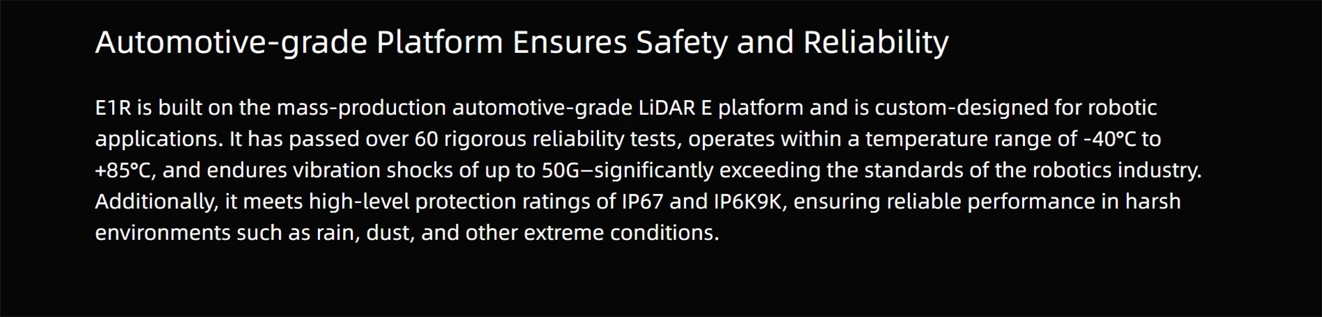 RoboSense E1R LiDAR,The First Fully Solid-State Digital LiDAR for Robots