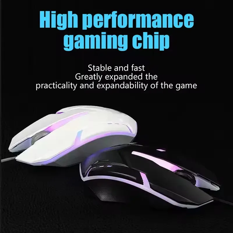 Game Office Universal Light Wired Keyboard And Mouse Set Mechanical Feel Floating High Key Cap Rebound Comfort Game Mouse Set