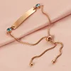 Fnixtar 10 pièces Bracelet d'amant en acier inoxydable réglable rose bleu strass Bracelets Couple amoureux cadeau
