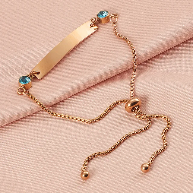 Fnixtar 10 pièces Bracelet d'amant en acier inoxydable réglable rose bleu strass Bracelets Couple amoureux cadeau