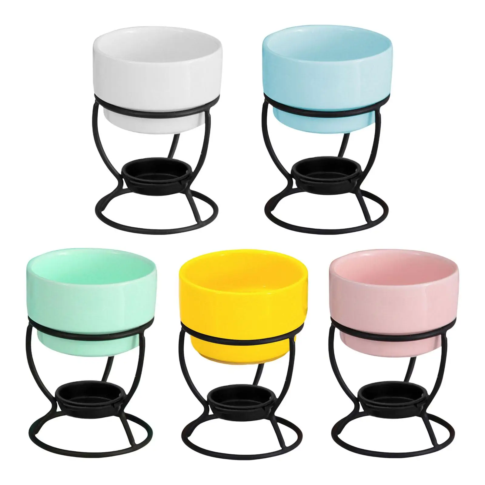 Chocolate Fondue Pot Tea Light Porcelain Melting Pot Cheese Melting Cookware Cooking Wedding Dinner Home Cheese Fondue Pot