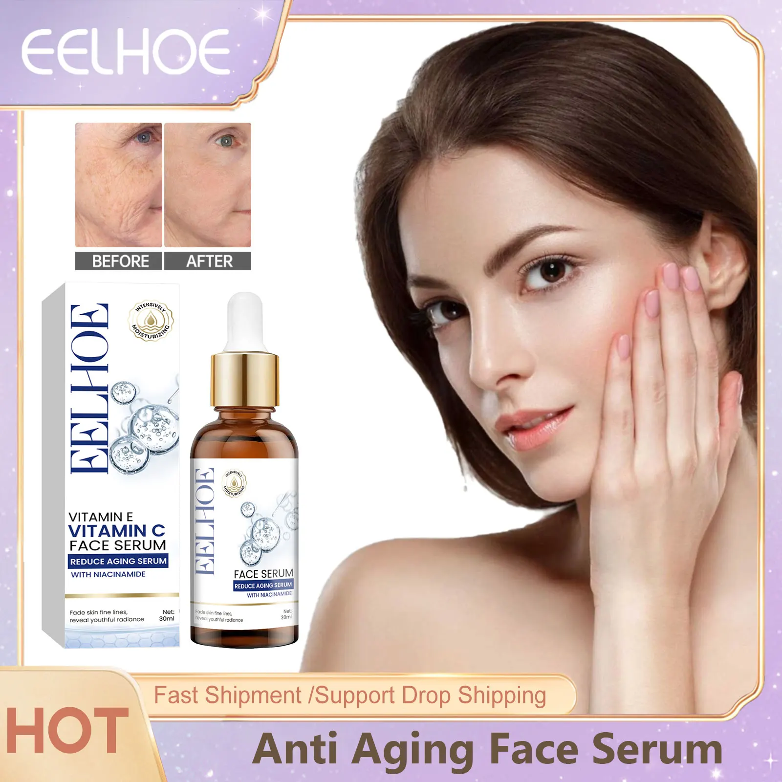 Collagen Anti-Aging Face Serum Moisturizing Anti Wrinkles Fine Line Remove Dark Spots Whitening Skin Care Facial Firming Essence