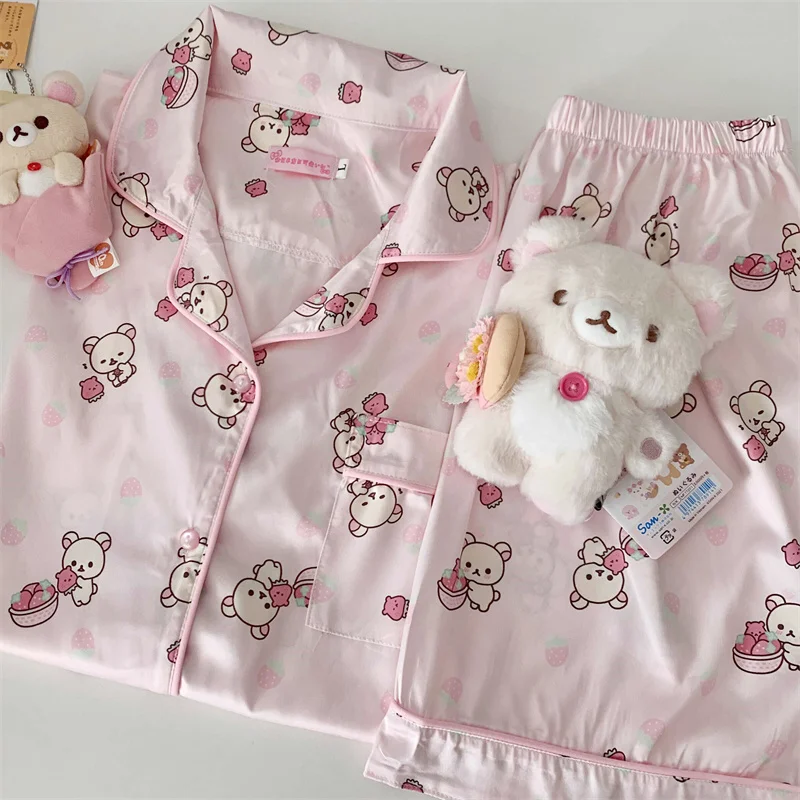 ◆SPAO◆ Rilakkuma Kuma's Summer Short Sleeve Pajamas LIGHT SPAO x Rilakkuma - Kuma's Summer Short Sleeve Pajamas – Harumio