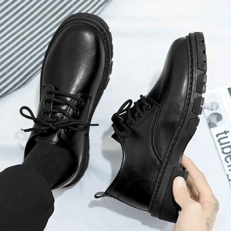 

Мужские деловые туфли оксфорды, свадебные туфли на шнуровке, однотонная черная обувь, итальянские брендовые туфли дерби для офиса