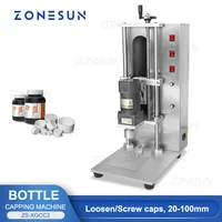 ZONESUN Capping Machine for Screwing Bottle Jar Plastic Aluminum Closure Lid Twist-off Top Packaging Production ZS-XGCC2 1