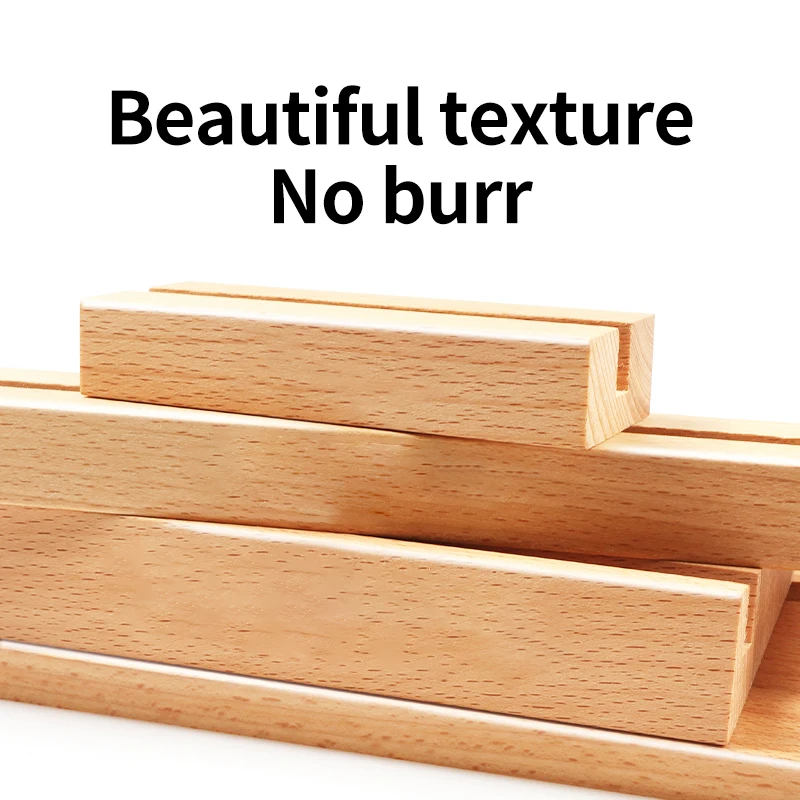 Suitable For A4/A5/A6 Panel Matural Wood Name Note Clip Photo Clip Business Card Clip Desktop Message Clip 4