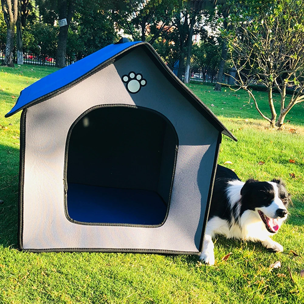 

Outdoor Medium Dog Kennel Waterproof Soft Comfortable Pet House Chew Proof Removable Small Dog Bed Pet Sleeping Mat Portable