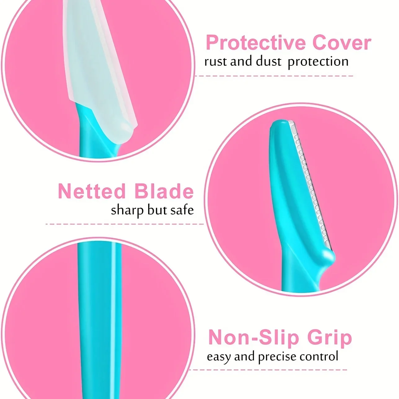10PCS Eyebrow Razors for Women Multipurpose Face Razors Trimming and Shaping Smooths Away Peach Fuzz Face Trimmer Hair Removal