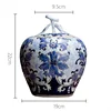 Apple Shape Storage Jar with Lid Blue and White Ceramic Canister Kitchen Food Coffee Sugar and Tea Jar Caddy Canister Porcelain 2