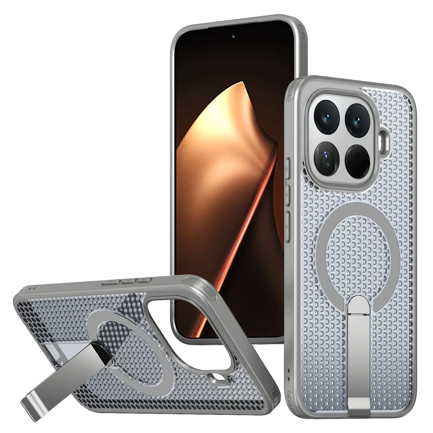 Enhanced Cooling Heat Dissipation Magnetic Case with Shockproof Bracket Cover