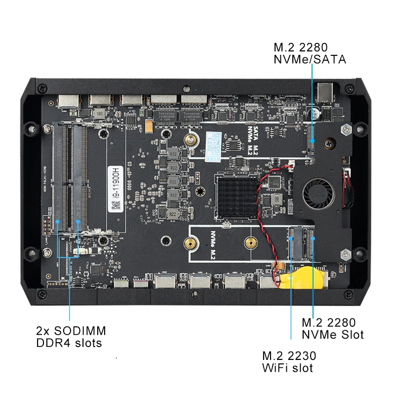 Gaming Mini PC Intel i7-12700H i9-12900HK i9-11900H NVIDIA RTX3060 12GB Graphics 2x M2 SSD WiFi6 Type-C 3x HDMI2.0 Win11/10 6