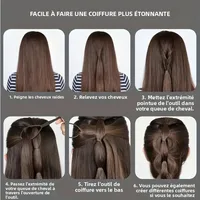 6 pièces/ensemble ensemble de brosses à cheveux coiffure vaporisateur bouteille cheveux tressage boucle Rat queue peigne taquin cheveux Brsuh bord contrôle brosse à cheveux 5