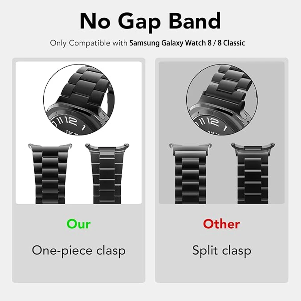 سوار فولاذي غير قابل للصدأ لساعة سامسونج جالاكسي 8...