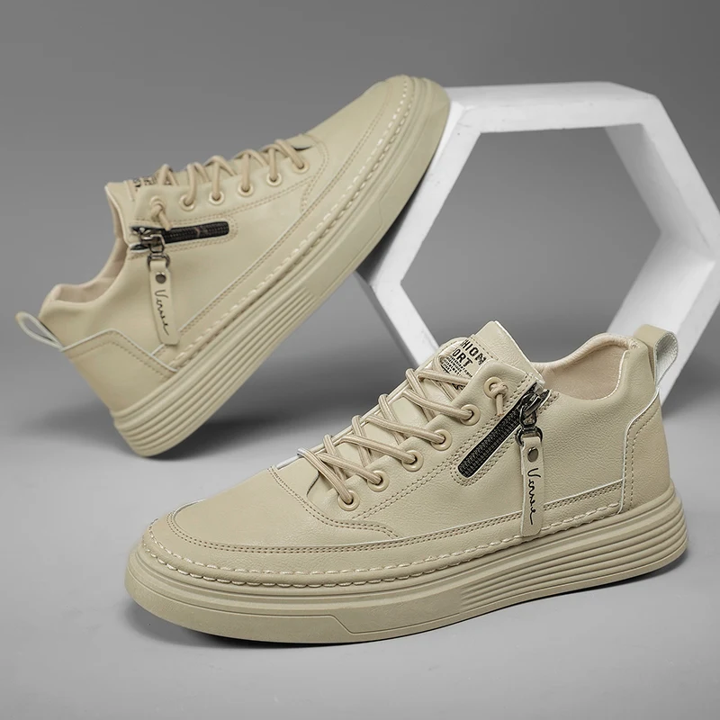 

Retro Lightweight Non-Slip High Top Shoes 2023 Fall Men's Casual Shoes Fashionable Comfortable Breathable Rubber Bottom Shoes 44
