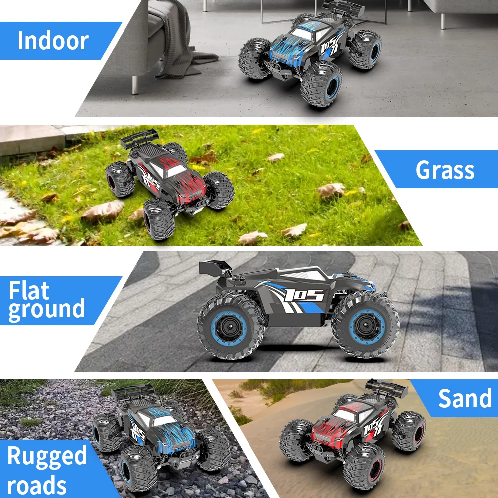 JJRC Q105 Q175 1:18 20 Km/h 2.4GHz Double Motors Drive With LED Light Off Road Remote Control Cars Drift Monster Truck Toys 2