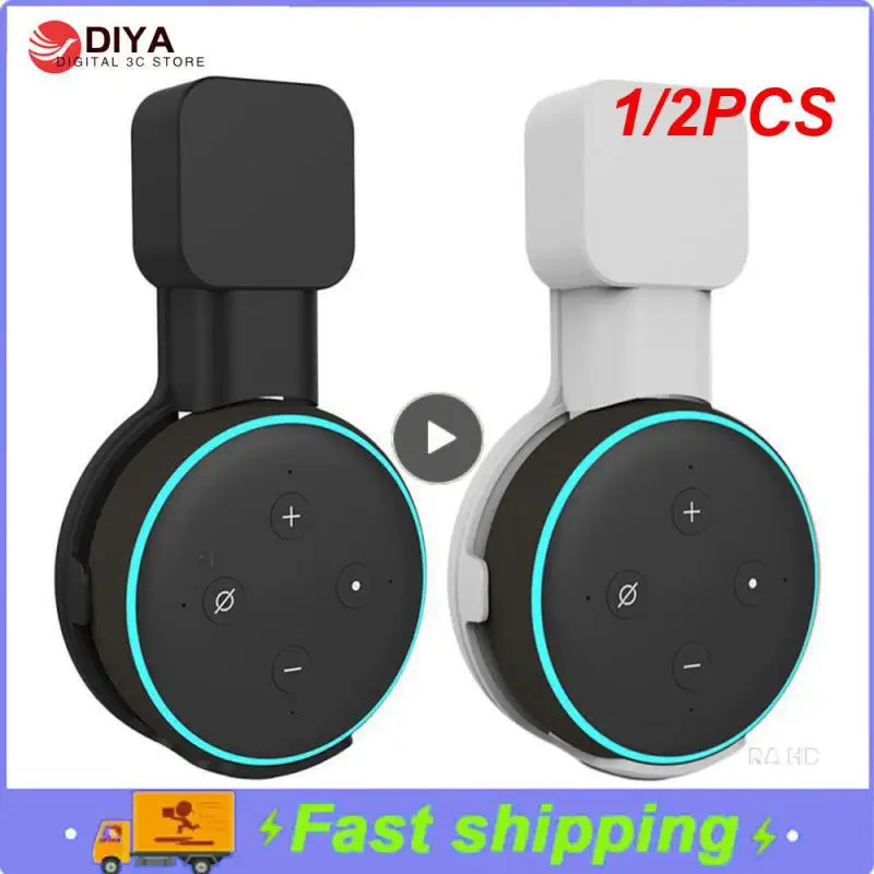 Supporto Per Montaggio A Parete Echo Dot 1/2Pcs, Staffa Di Gestione Del Cavo Per Altoparlante Alexa Echo Dot Di Terza Generazione (Spina Eu Us Uk)